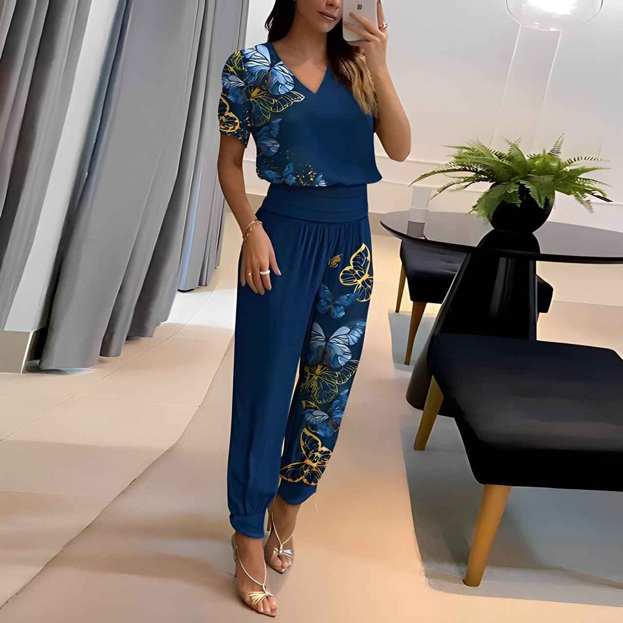 Elegantes Oberteil- und Hosen-Set – Leichtes Outfit für lässige Eleganz