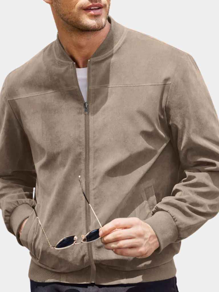 Darian™ Premium-Wildleder-Bomberjacke - Stil, Luxus und Prestige