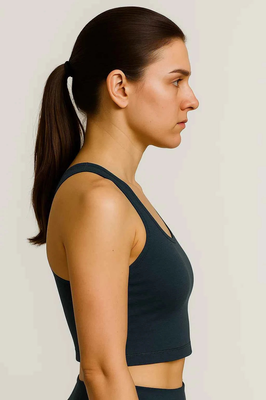 Larisa | Damen Spacedye Good Day Crop Tanktop Navy Yoga Freizeit