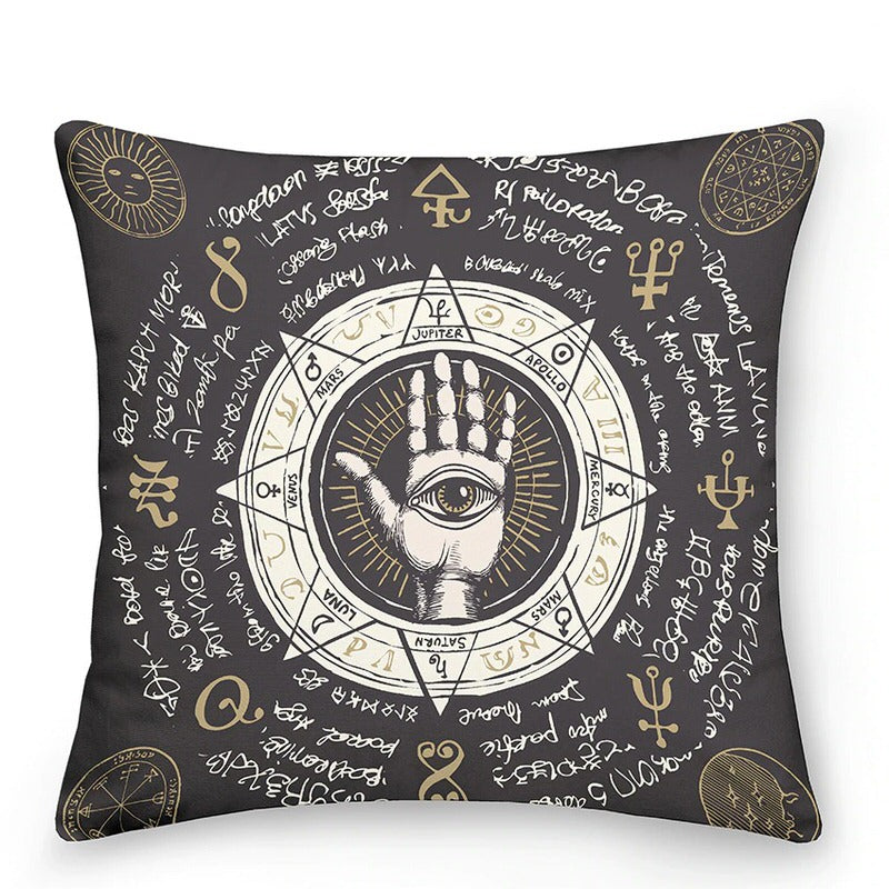 Thessaliae - Luxuriöse Zierkissen mit Sonne und Mond im mystischen astrologischen Stil