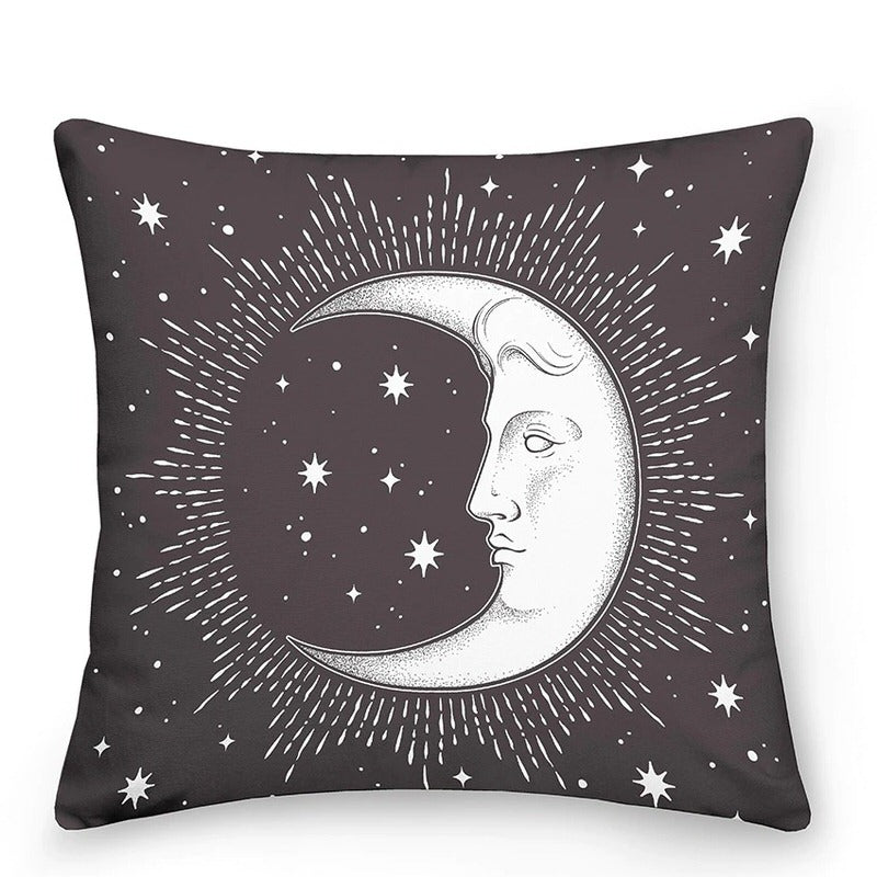 Thessaliae - Luxuriöse Zierkissen mit Sonne und Mond im mystischen astrologischen Stil