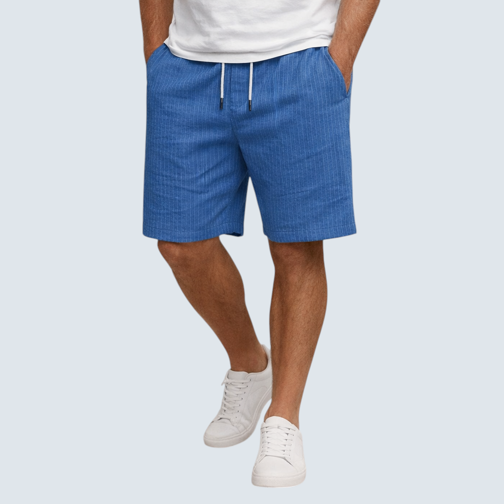 Herren Leinen-Shorts Atmungsaktiv Regular Fit für den Sommer