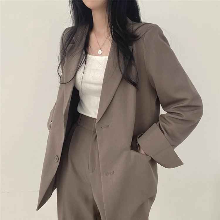 Hailey – Elegantes Damen-Damenkostüm mit langem Blazer