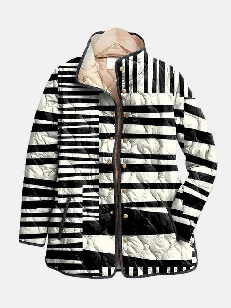 Miren | Black and White Quilted Jacket