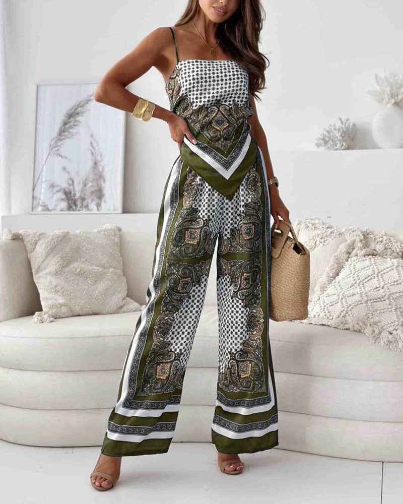 Modischer Schnürbare Weste und Zweiteiliges Outfit-Set