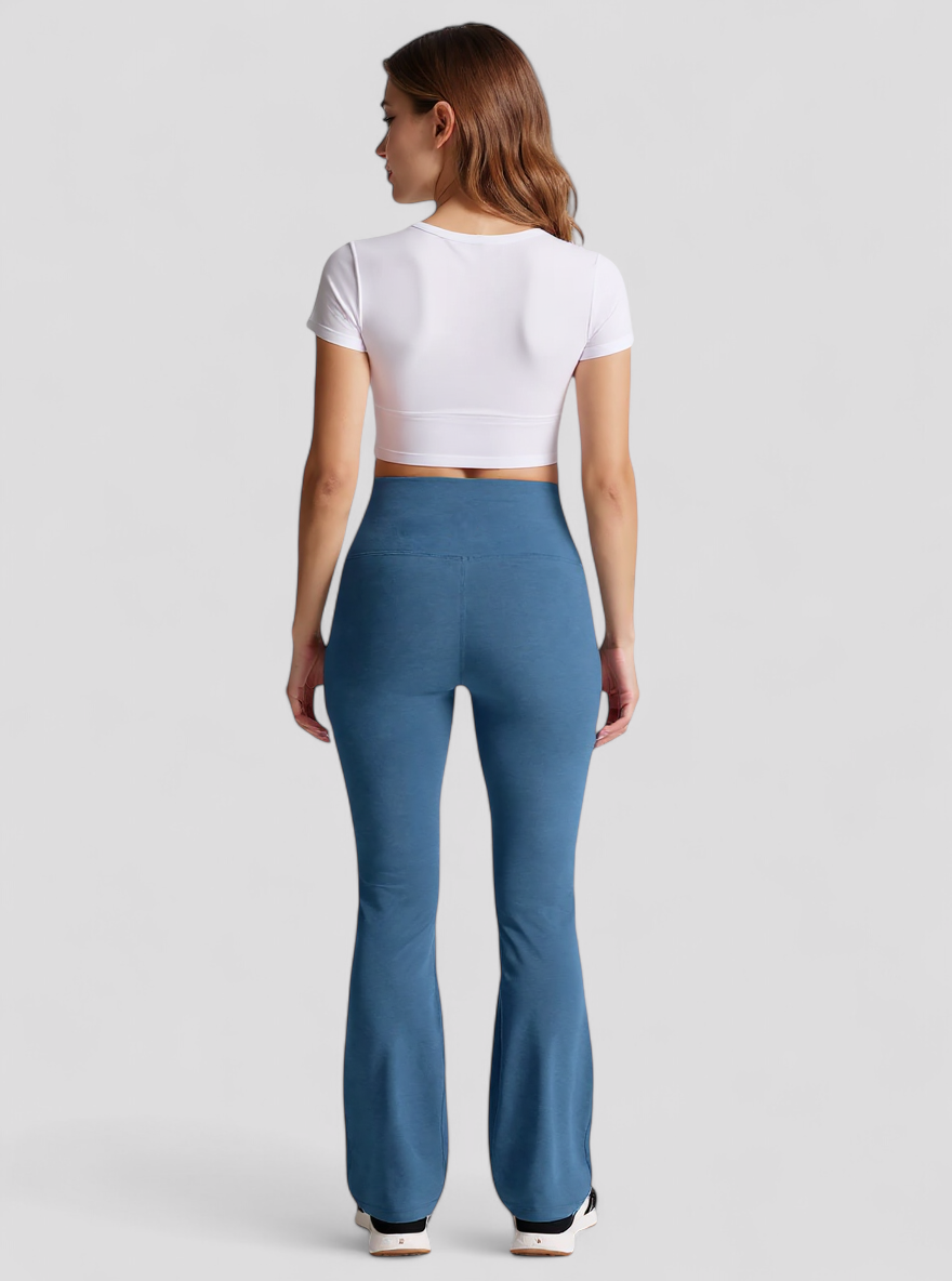 Druella | Bootcut-Trainingshose mit hoher Taille und Tasche für Damen, Fitness, Yoga