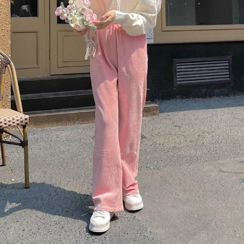 Stilvolle Bernadette Corduroy-Hose mit Weiten Beinen für einen Trendigen Look