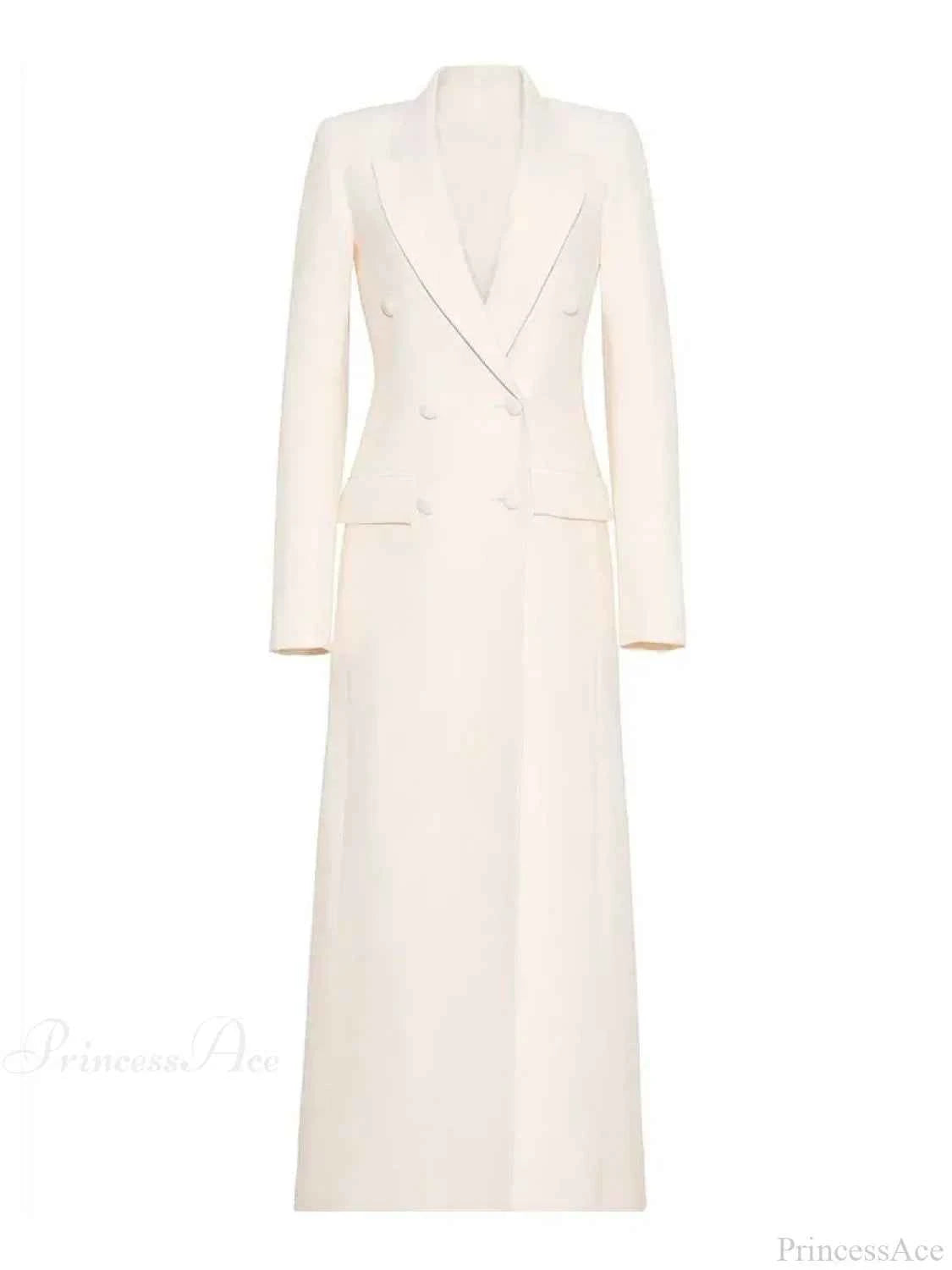 Eleganter Stil: Lange Mantel mit abnehmbarer Kragen und Doppelschnallenschließung