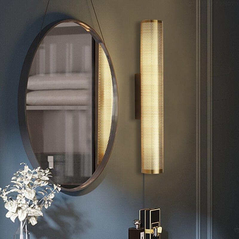 DecoLux - Goldene Wandappliqué und LED-Beleuchtung im Art Déco Stil für eine elegante Atmosphäre
