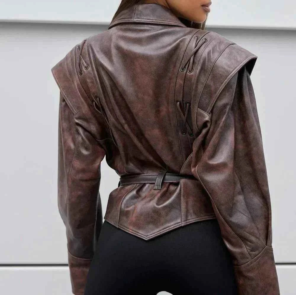 Monica | Eleganter Vintage-Mantel mit V-Ausschnitt