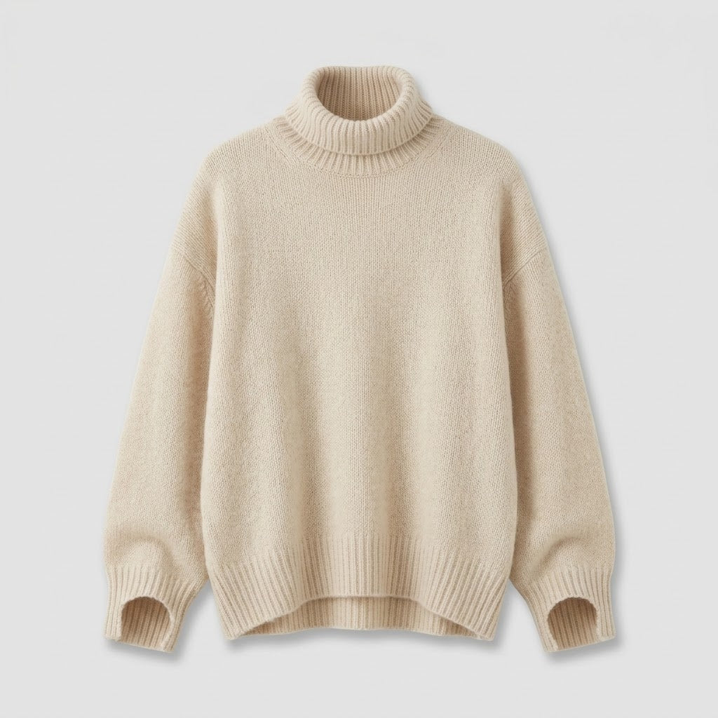 Damen Cashmere Pullover mit Rollkragen