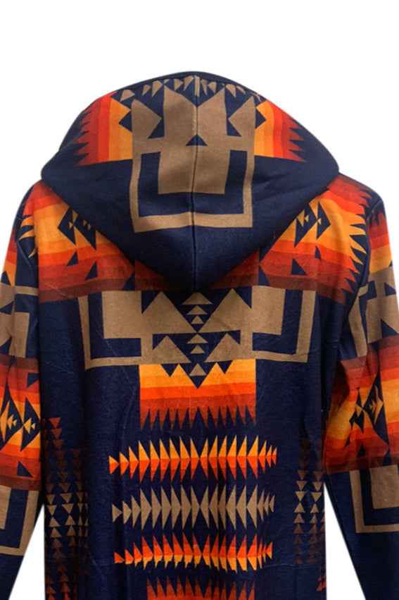 Eleganter bedruckter Langjacke mit praktischem Reversdesign