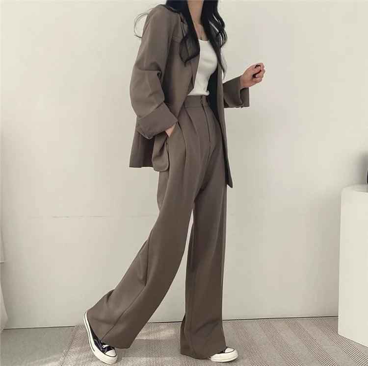 Hailey – Elegantes Damen-Damenkostüm mit langem Blazer