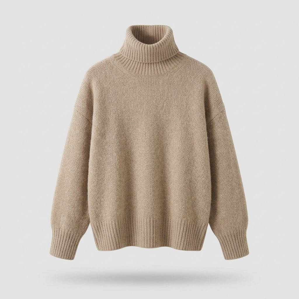 Damen Cashmere Pullover mit Rollkragen