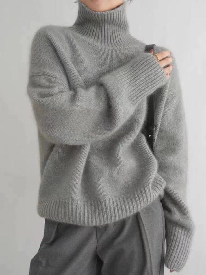 Damen Cashmere Pullover mit Rollkragen