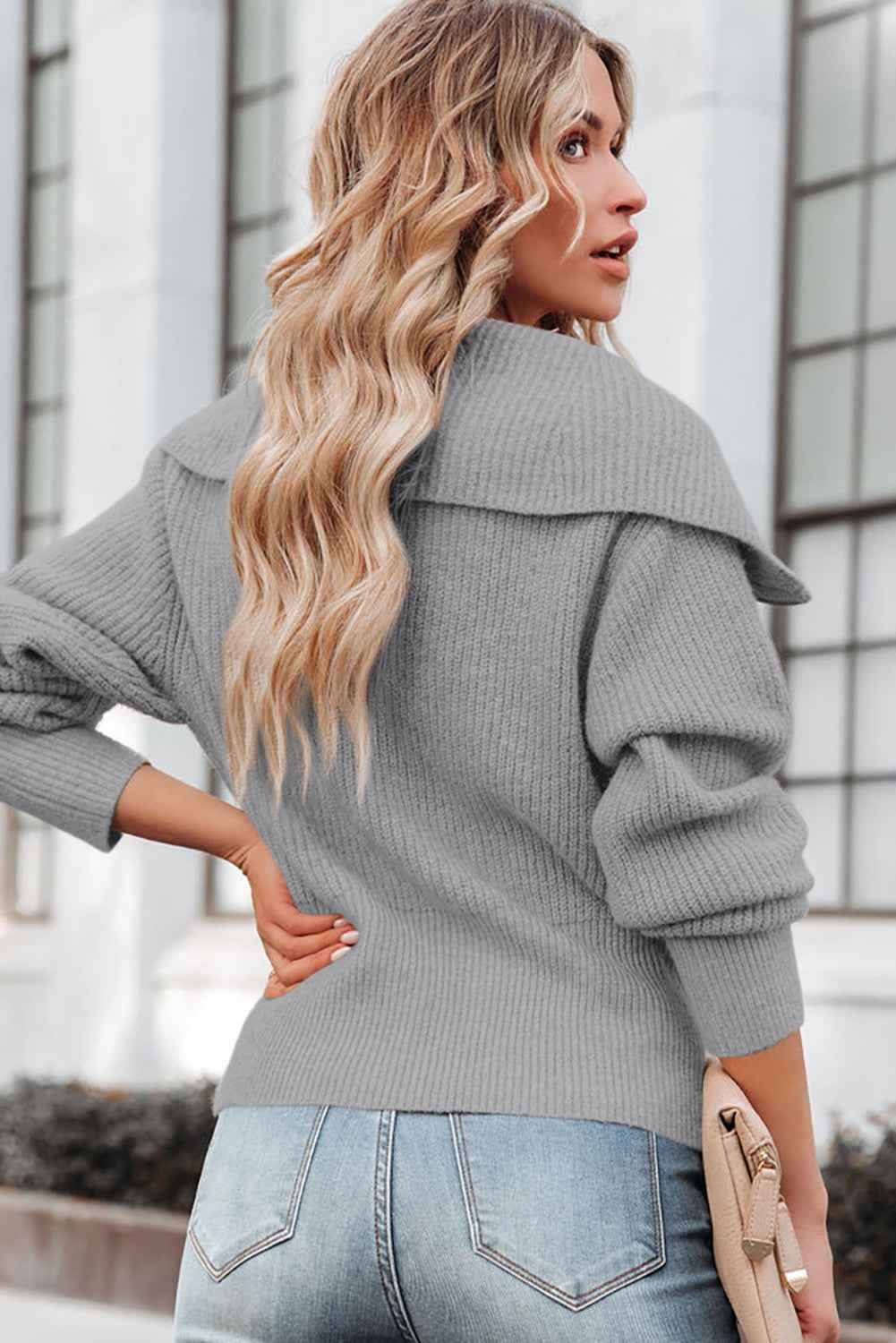Ultra-kuscheliger Cardigan mit Reißverschluss und langen Ärmeln