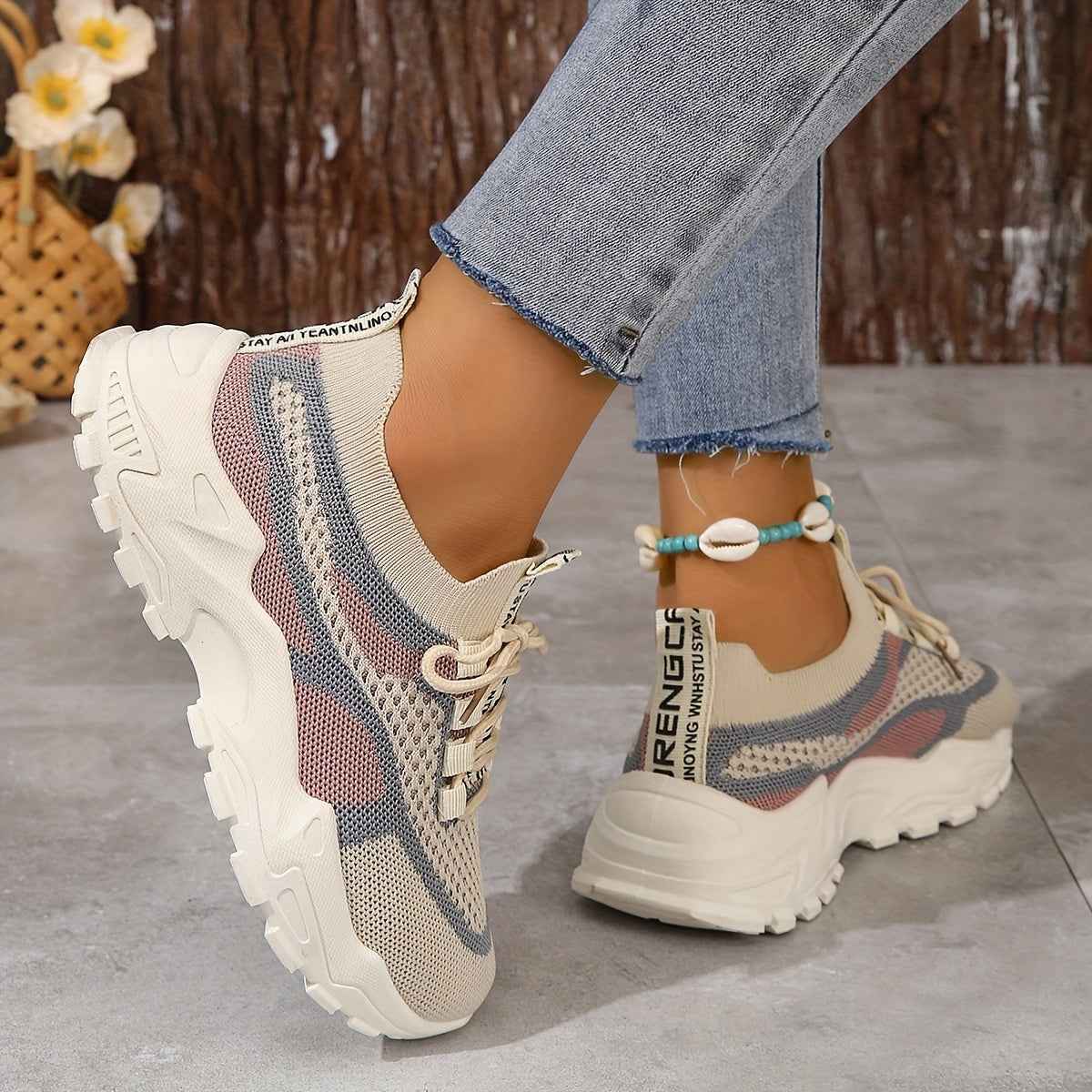 Amanda atmungsaktive Mesh-Sneaker mit flexibler, bequemer Passform