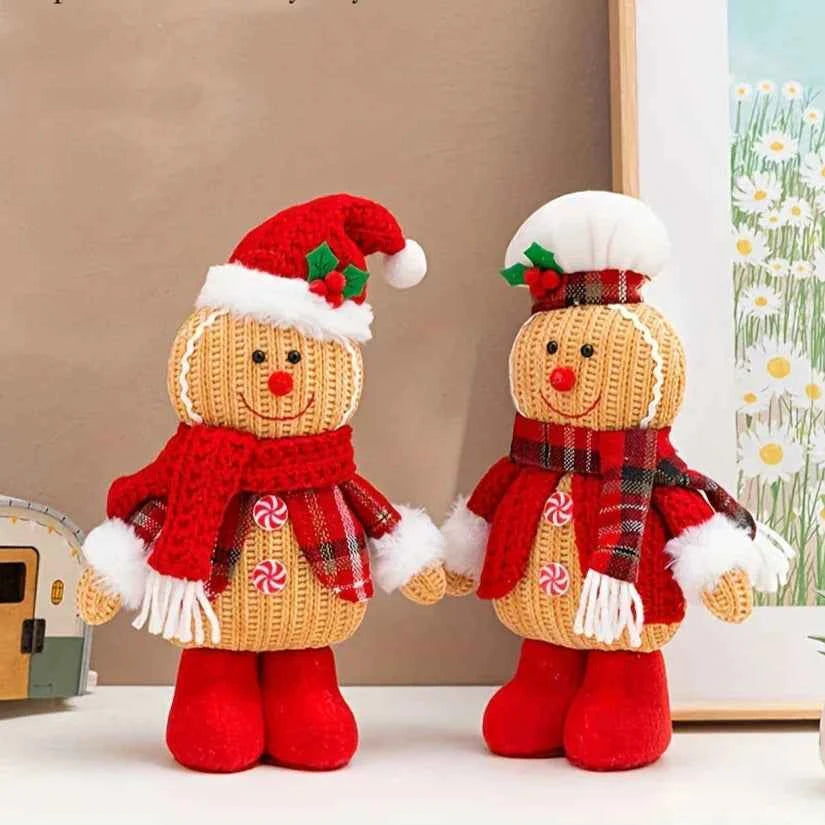 KnitJoy - Exklusives handgefertigtes gestricktes Weihnachtsfigur-Dekorationsstück für die Weihnachtszeit