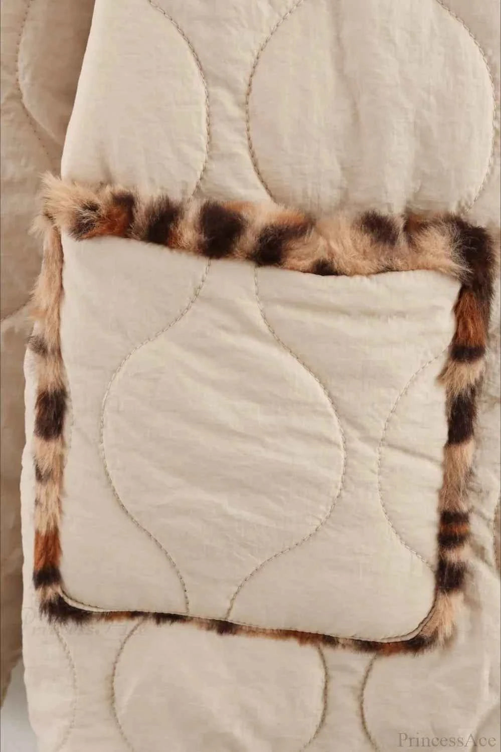 Firenté Reversibale Jacke aus Baumwolle mit Schlitzkragen und Leo-Muster