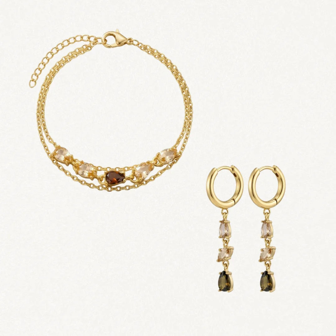 CONSTANCE Schmuck-Geschenkset in Goldton