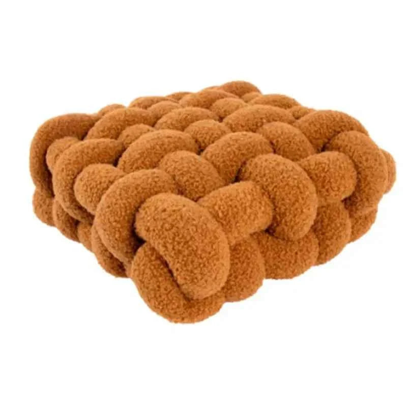 Knotora – Kuscheliges Kissen mit stilvollem Nordischen Knoten aus weichem Plüschstoff
