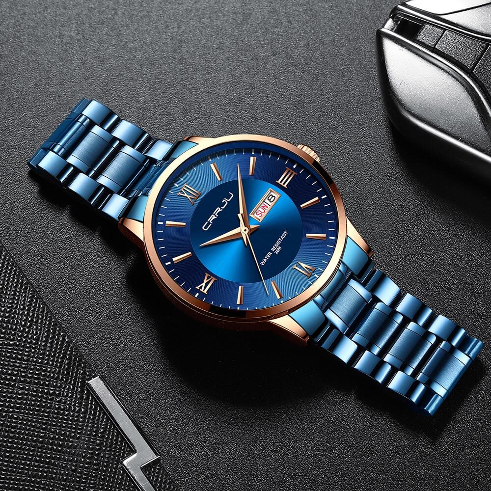 Herren Sportuhr schwarz - Wasserdichter Silikon-Chronograph mit Datum und Stoppuhr