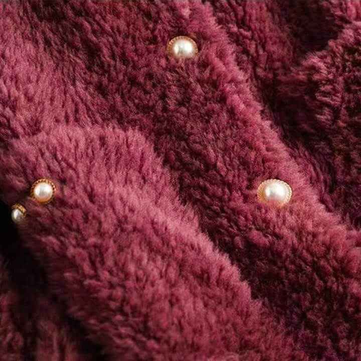 Victoria Couture Shearling-Mantel