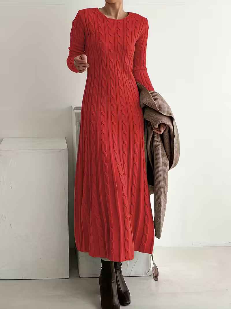 Claire – Elegant Long Knit Dress