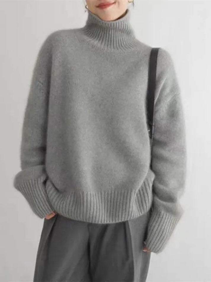 Damen Cashmere Pullover mit Rollkragen