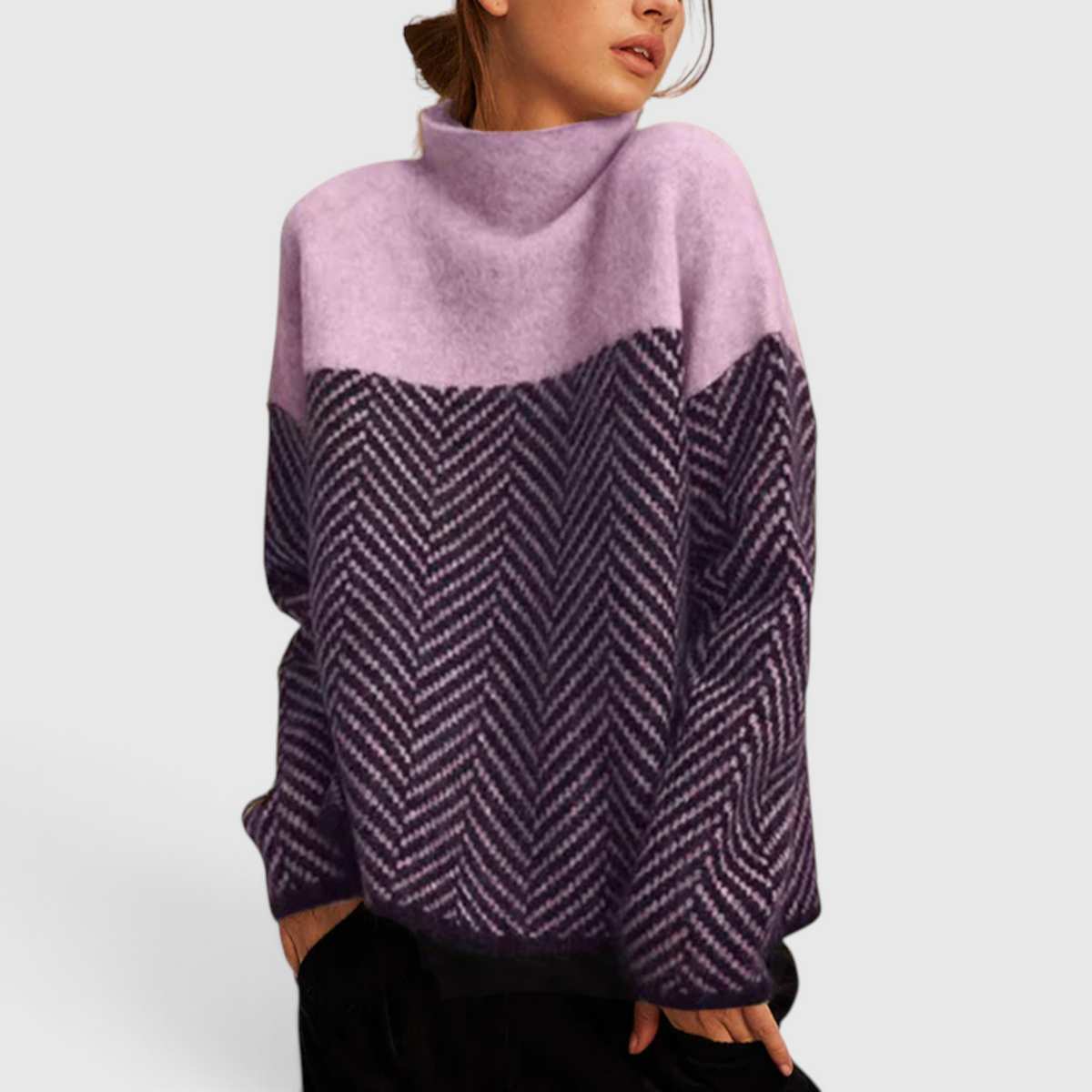Damen Cashmere Rollkragenpullover - Weicher Strickpullover
