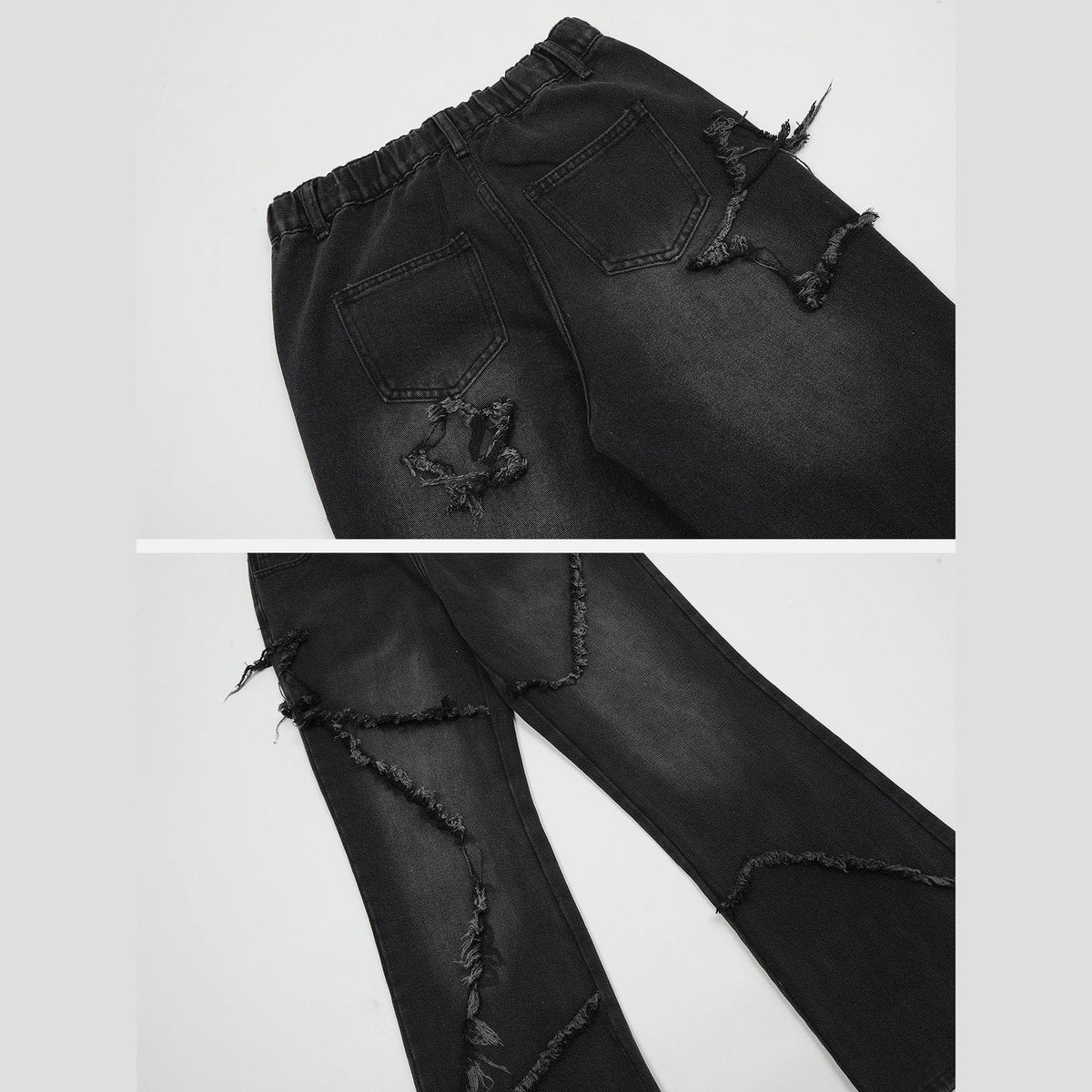 Elegante lockere Damenjeans - black detail shot (square)