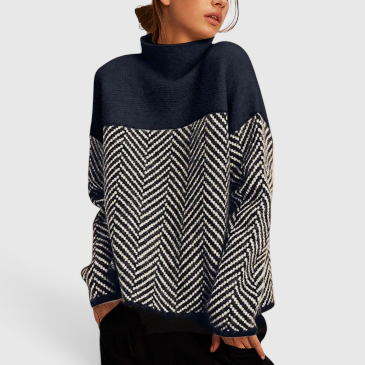Damen Cashmere Rollkragenpullover - Weicher Strickpullover