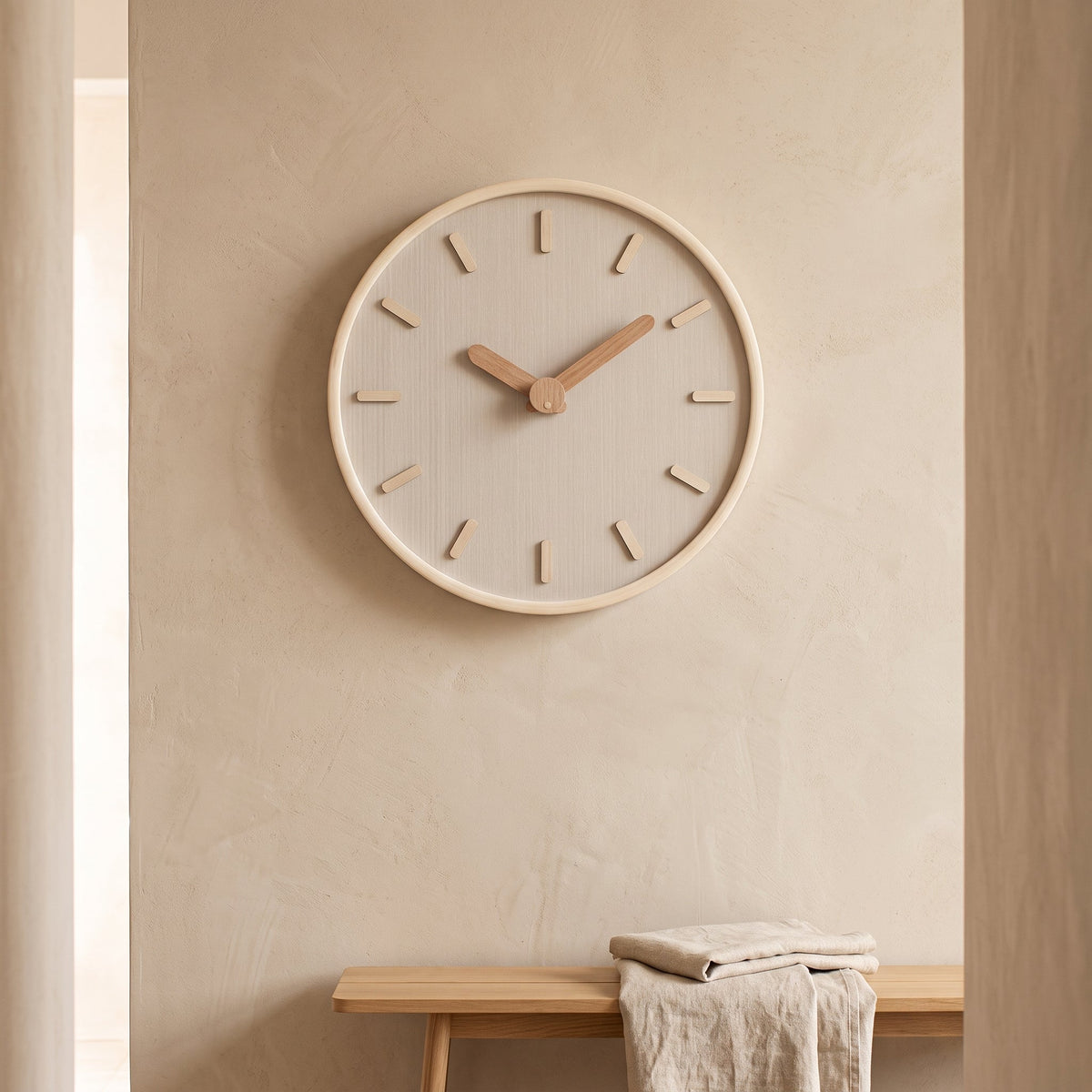 DashClock Lautlose Holz-Wanduhr