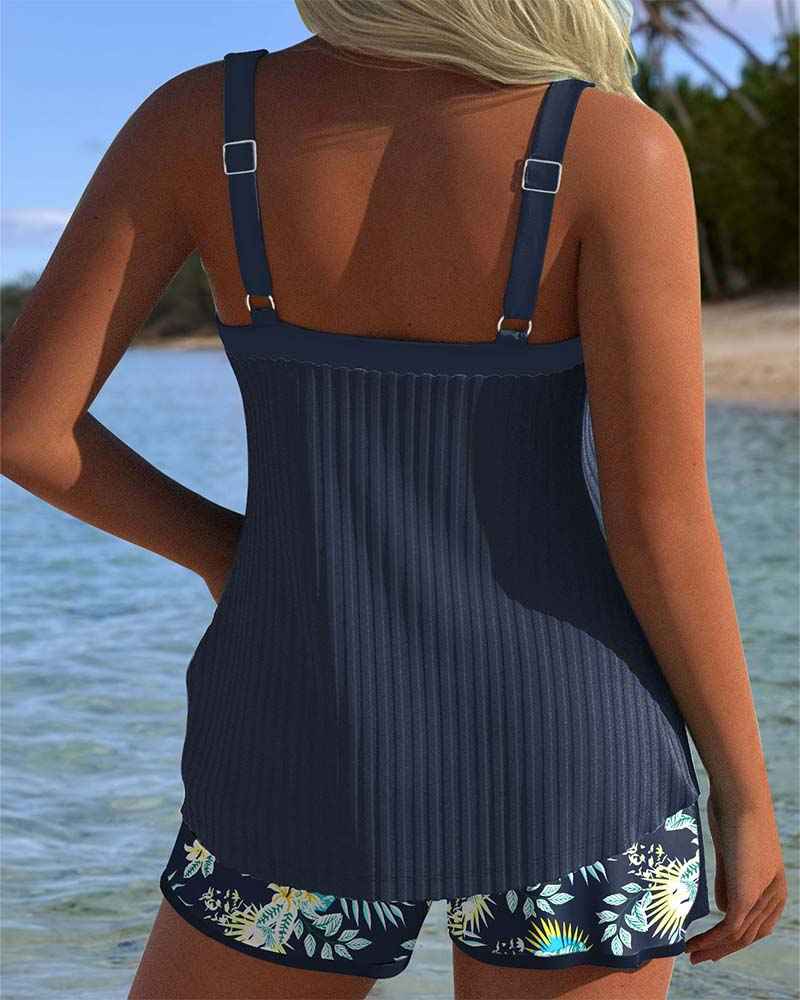 Muse® | Gestreifter Tankini mit zweigeteiltem Strandunterteil