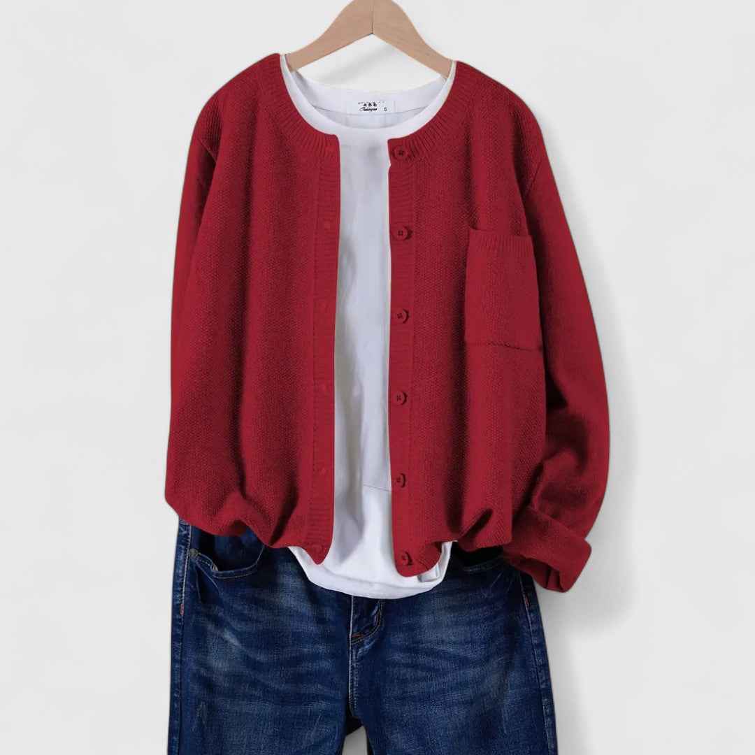 Clara - Eleganter lässiger Cardigan mit Knöpfen