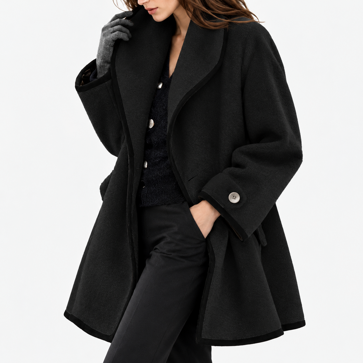 Women's elegant gabardine for winter