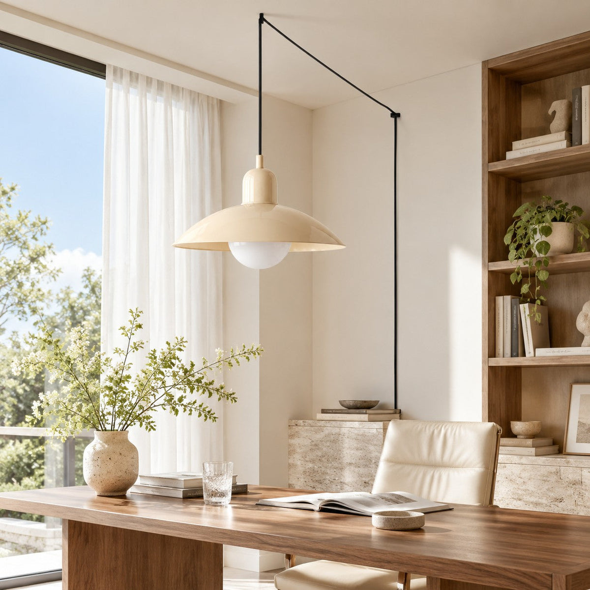 Mid Century Bauhaus Steckerpendelleuchte