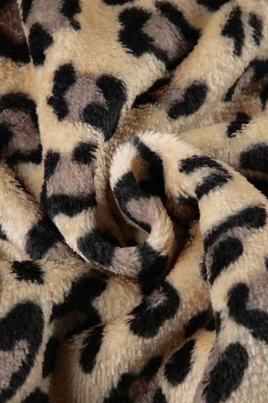 Sexy Löwe Leoparden Plüsch-Baush Coat