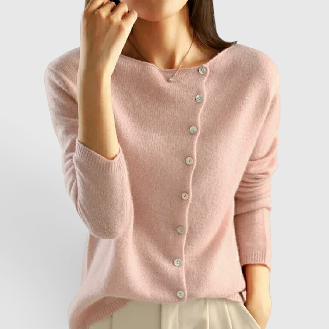 Damen Eleganter Wollcardigan - Leichtes Layering-Teil