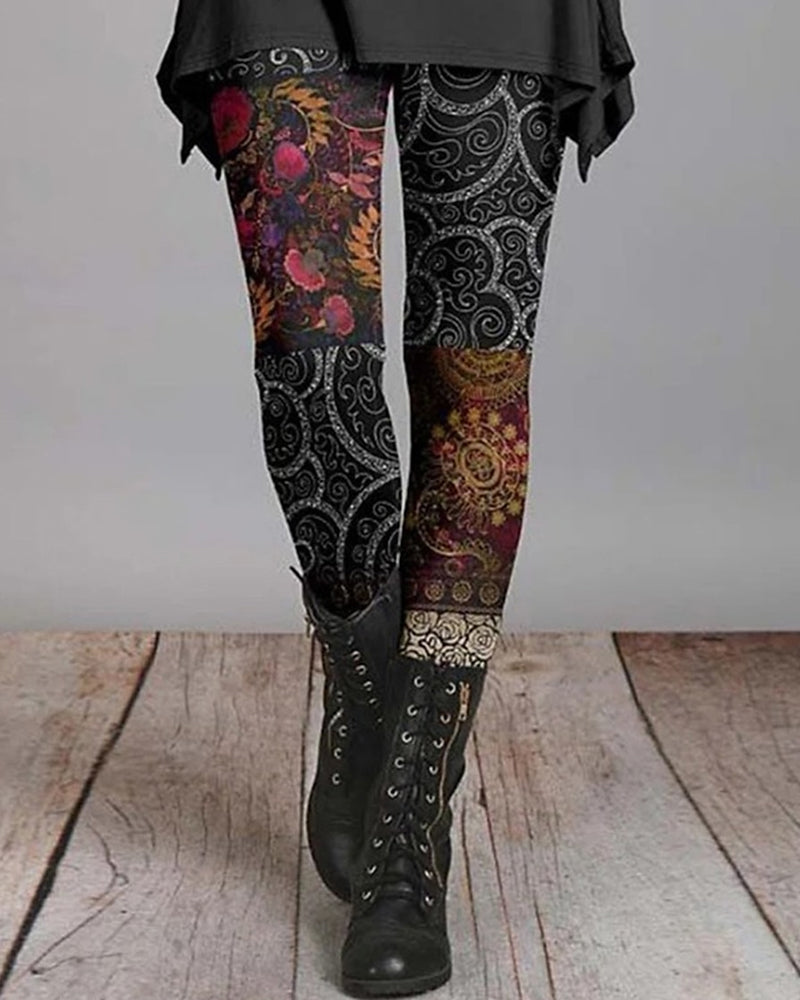 Erna | Stilvolle Retro-Leggings für Damen mit Ethno-Charme