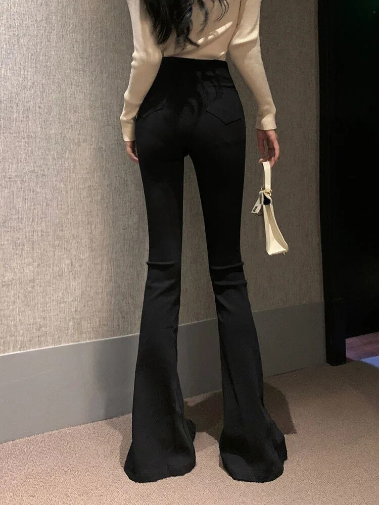 Eva | Eleganter auslaufender hoher Hosenanzug für einen stilvollen Look