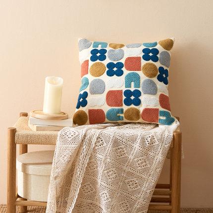 Arthena - Luxuriöse Bestickte Zierkissen mit Trendigen Abstrakten Boho-Formen für Ihr Wohn- und Schlafzimmer