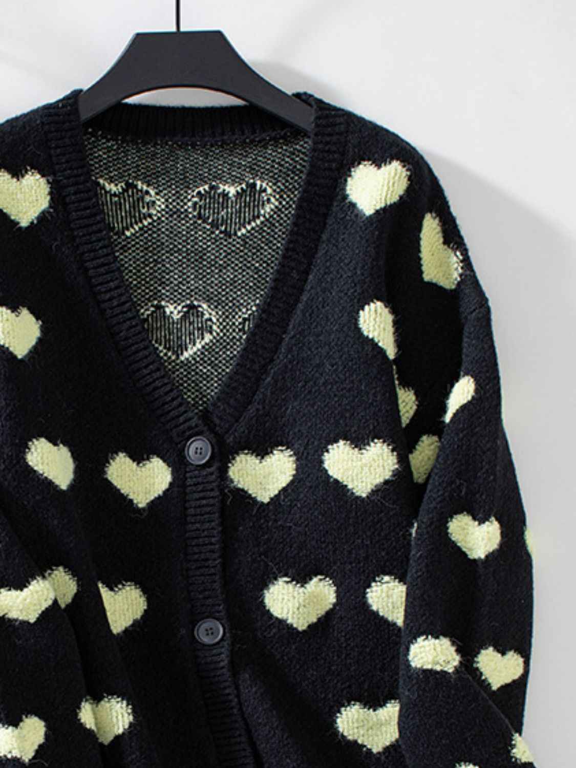 Damen-Strickcardigan mit Herzmuster