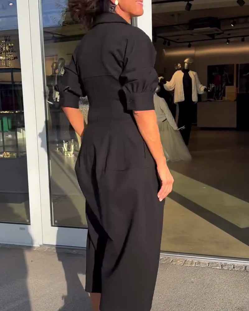 Karolin | mühelos elegantes langes Kleid für ganztägigen Tragekomfort