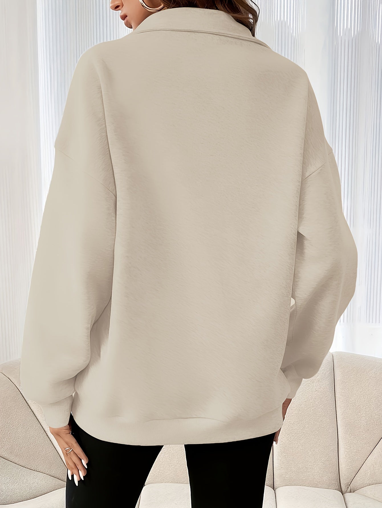 Sabine - Trendiger und bequemer Halb-Reißverschluss-Pullover
