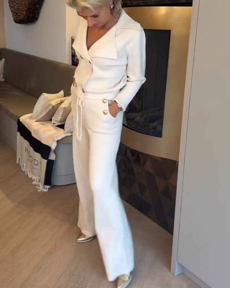 Elegantes und stilvolles V-Ausschnitt Set Fashion