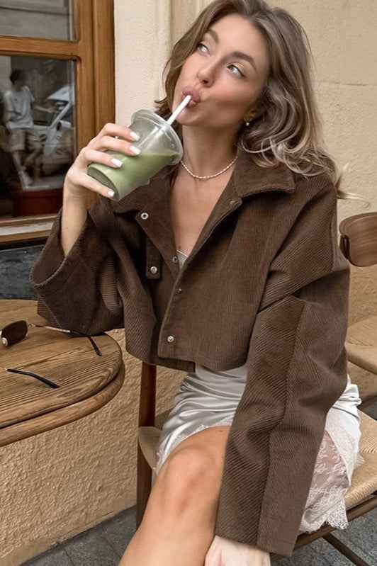 Damentaler Vintage-Short-Cavallino-Lederjacke