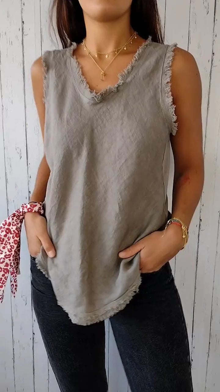 Aeliana Elegante V-Ausschnitt Weste für einen stilvollen Look