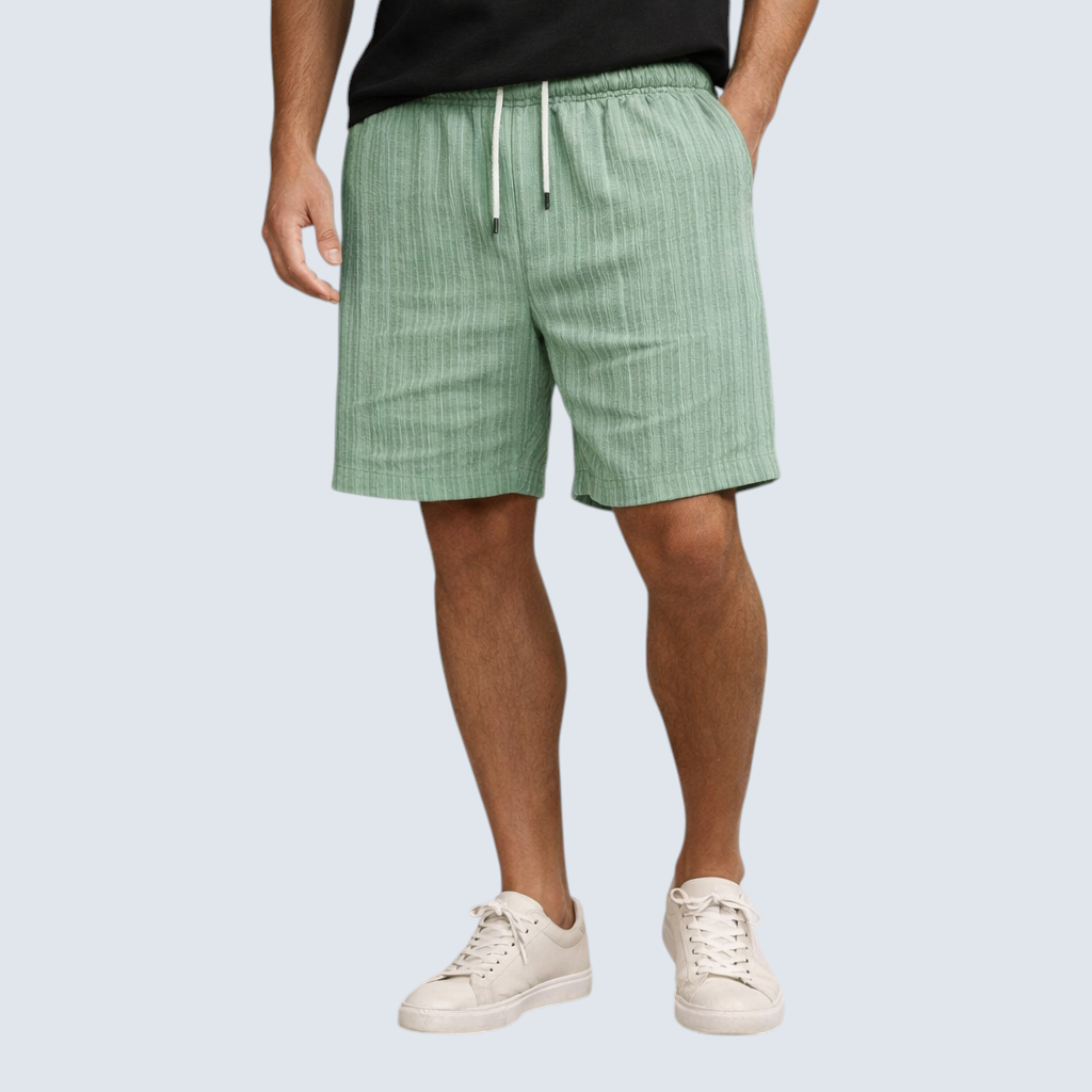 Herren Leinen-Shorts Atmungsaktiv Regular Fit für den Sommer