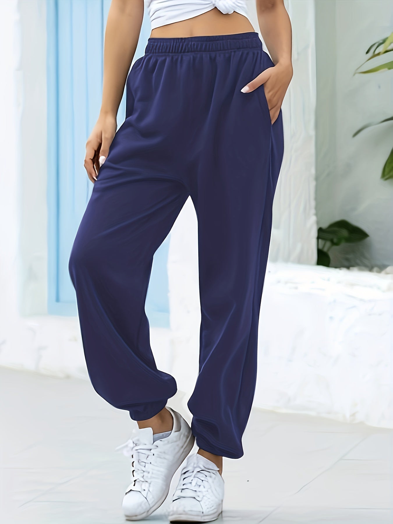 Femke | Bequeme, elastische Jogginghose mit hohem Bund für einen stilvollen und bequemen Look